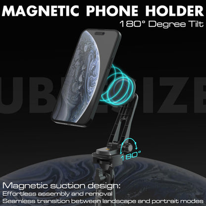 UBeesize 12'' LED Ring Light with 62'' Tripod Stand, Selfie Ring Light for Video Recording, Live Streaming, TikTok & YouTube, Compatible with iPhone & Android (Black)