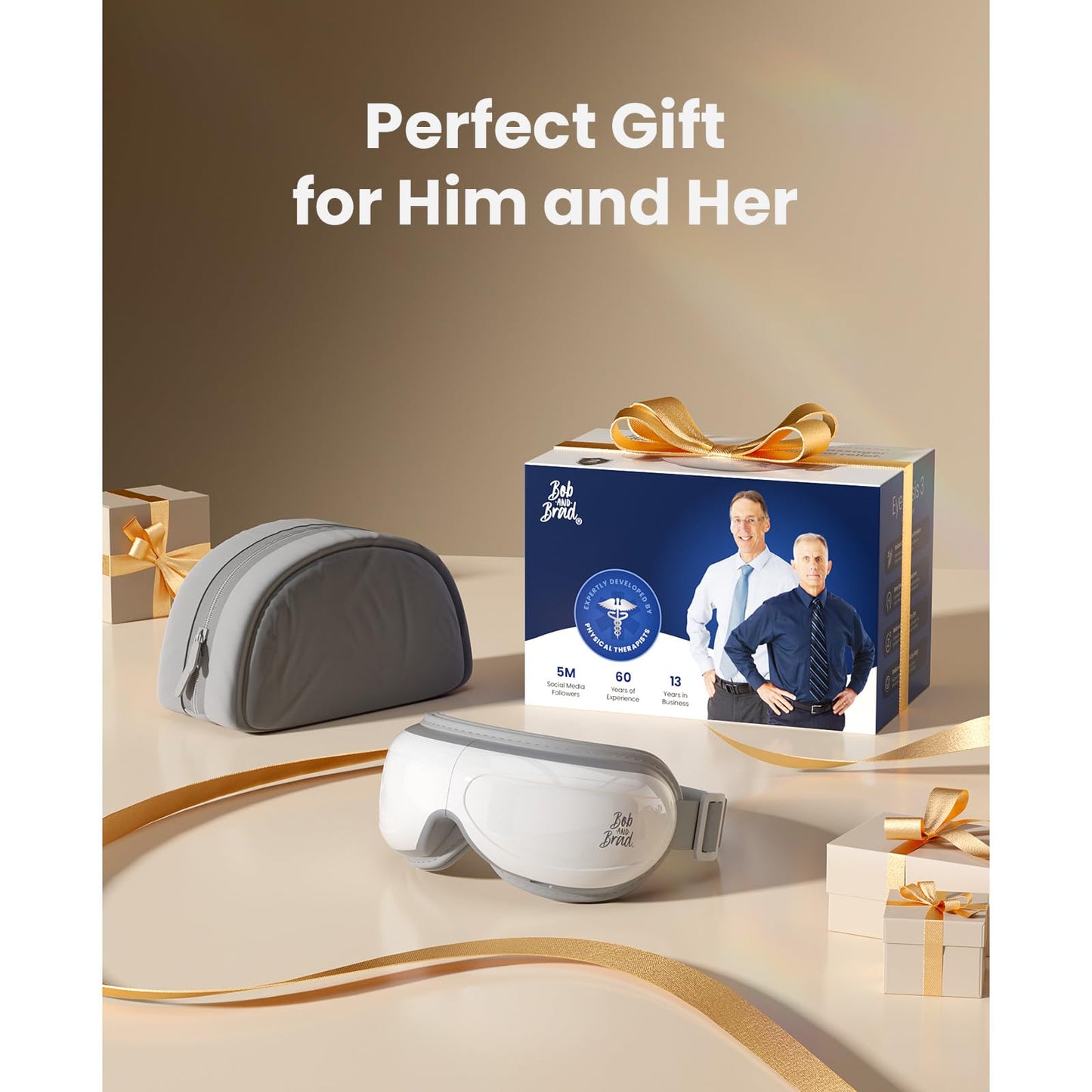 BOB AND BRAD Eye Massager with Heat FSA Eligible HSA, Birthday Gifts for Women Men Mom EyeOasis 2 Heated Eye Mask for Migraines with Music, Smart Migraine Massager for Dry Eyes Relief & Improve Sleep