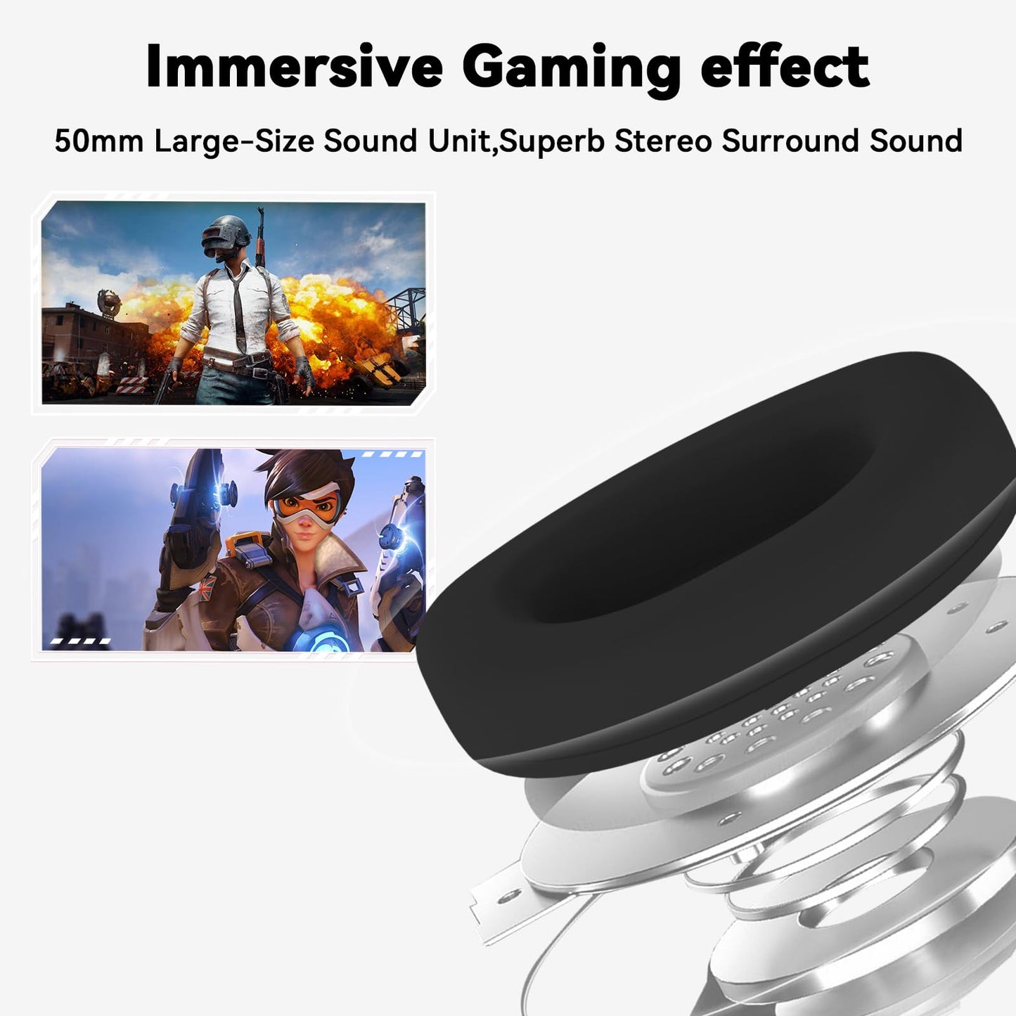 Jimonyer Gaming Headset for PS5 PS4 Xbox Series X|S PC Switch, 7.1 Surround Sound Over Ear Headphones with Noise Canceling Mic, RGB LED Light, Soft Memory Earmuffs Headset for Gaming or Work (Blue)