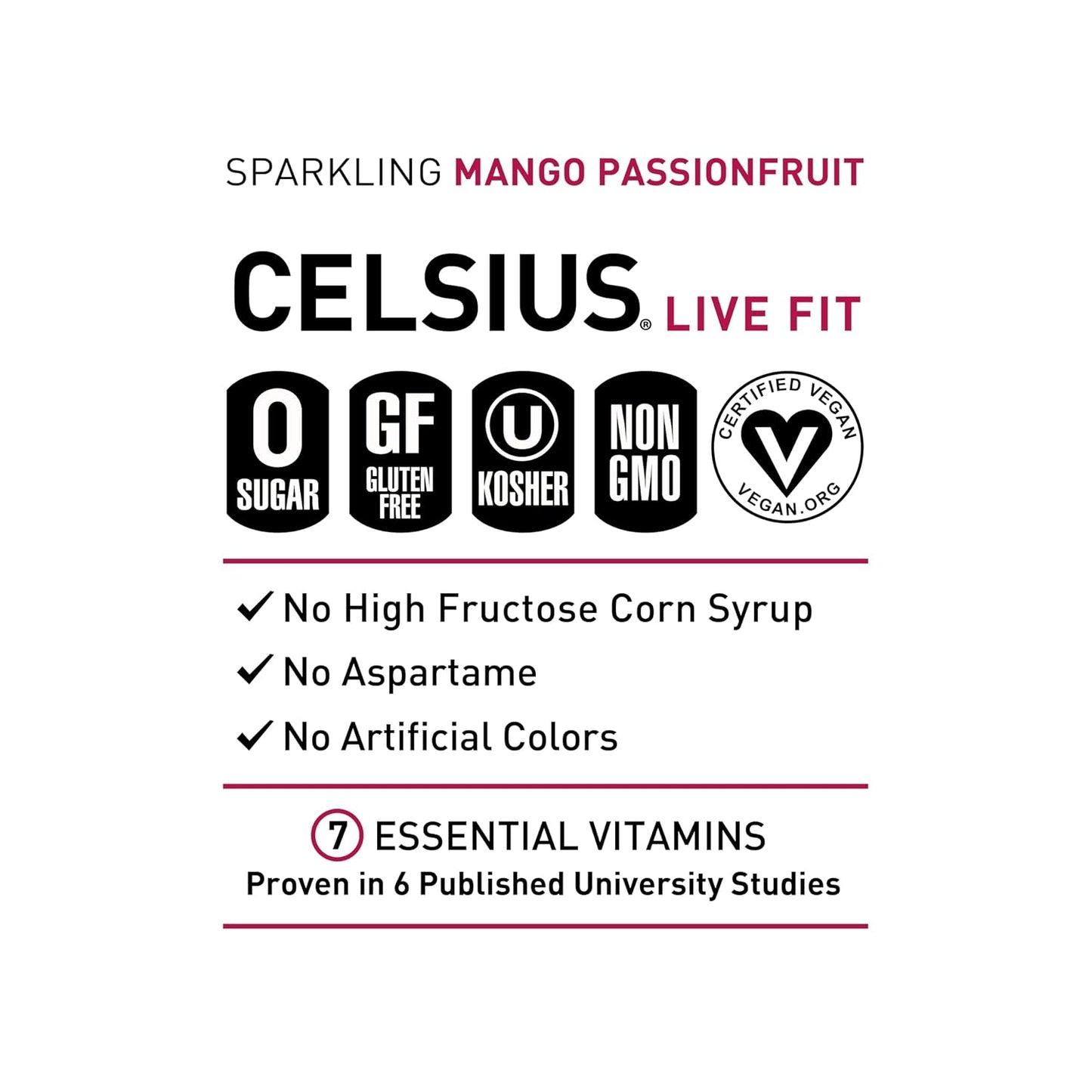 CELSIUS Sparkling Orange, Sugar Free Energy Drink, 12 Fl Oz (Pack of 12)