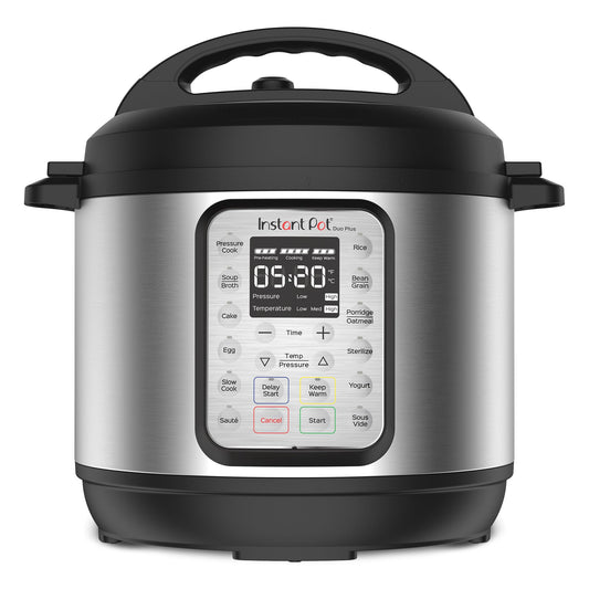 Instant Pot Duo Plus 9-in-1 Multicooker, Pressure Cooker, Slow Cook, Rice Maker, Steamer, Sauté, Yogurt, Warmer & Sterilizer, Includes App with Over 800 Recipes, Stainless Steel, 6 Quarts
