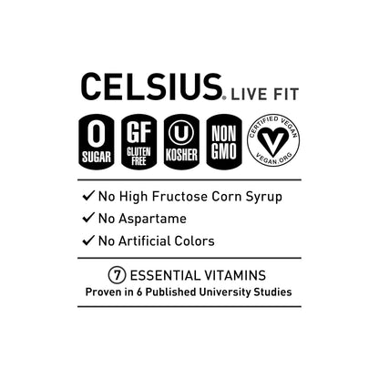 CELSIUS Sparkling Orange, Sugar Free Energy Drink, 12 Fl Oz (Pack of 12)