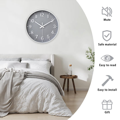 HZDHCLH Wall Clocks Battery Operated,Wall Clock Green,8 inch Wall Clock Silent Non Ticking Modern 3D Numbers for Kitchen Bedroom Living Room Office Classroom Decor