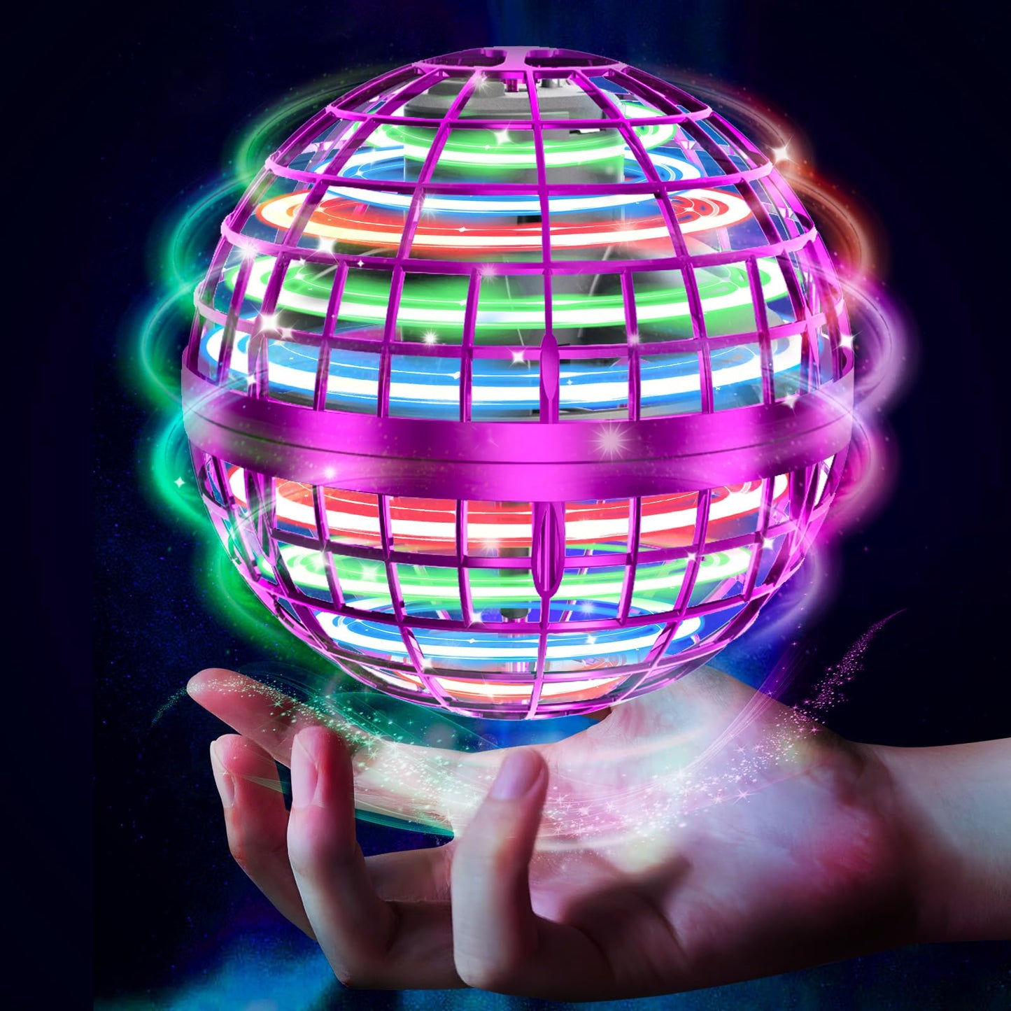Tikduck Flying Orb Ball 2026 Toys Soaring Hover Boomerang Spinner Hand Controlled Mini Drone Cosmic Globe Spinning Kids Adults Outdoor Birthday Gift Cool Stuff for Boys Girls 6 7 8 9 10+ Year Old
