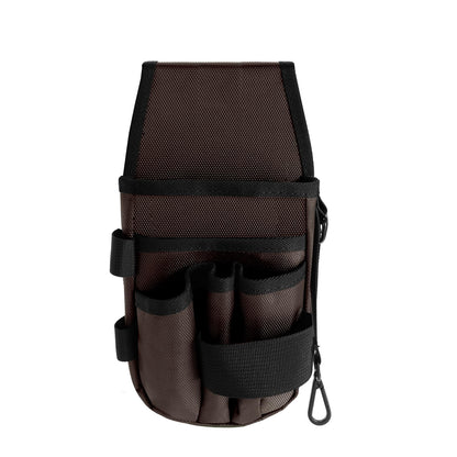 KENOBE 5-Pockets Tool Pouch, Black Tool Pouch Organization, Heavy-Duty Electrician Tool Pouches for Electrician, Carpenter, Construction, Technician, Side Belt Pouch, Small Electrician Holster