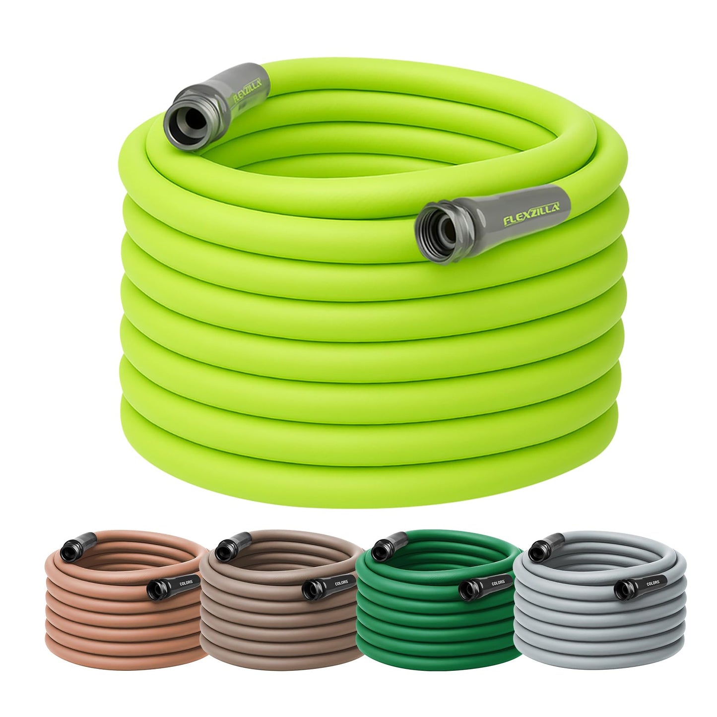 Flexzilla Garden Hose 5/8 in. x 50 ft., Lightweight All-Weather Water Hose, Durable and Flexible, Leak-Free Connections