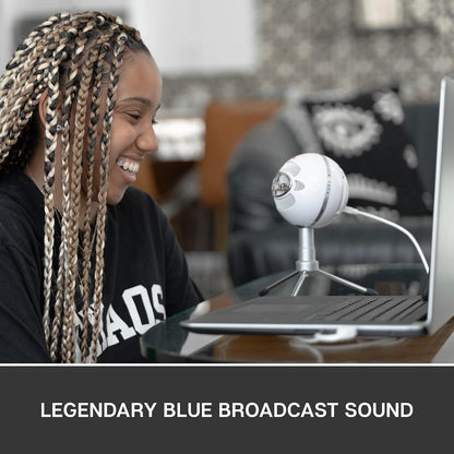 Logitech for Creators Blue Snowball iCE USB Microphone - White (Renewed)