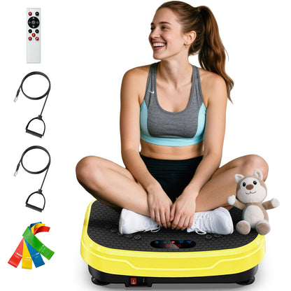 Vibration Plate Exercise Machine for Lymphatic Drainage, Full Body Shake Platform Board for Home Fitness, Fat Burning, 5 Program Modes and 99 Speed Levels