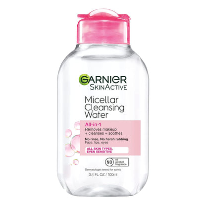 Garnier Micellar Water, Hydrating Facial Cleanser & Makeup Remover, Suitable for Sensitive Skin, Vegan, Cruelty Free, 13.5 Fl Oz (400mL), 1 Count