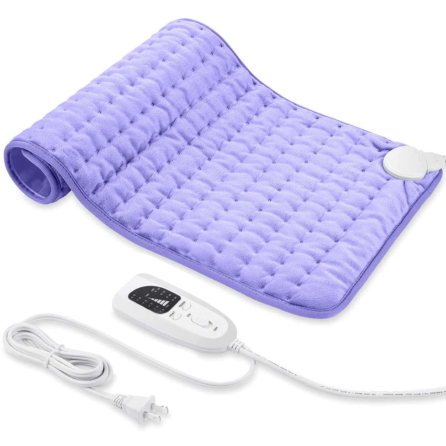 Electric Heating pad with 6 Heat Settings, Auto Shut Off, Dry Electric Heating for Back Neck Knee Arms Legs Shoulder Heat Pads for Christmas Birthday Father Mother's Day (24"X12", Gray Green)