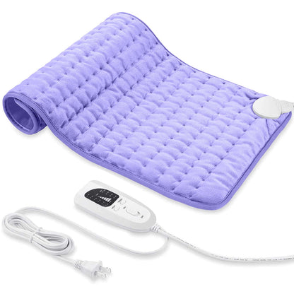 Electric Heating pad with 6 Heat Settings, Auto Shut Off, Dry Electric Heating for Back Neck Knee Arms Legs Shoulder Heat Pads for Christmas Birthday Father Mother's Day (24"X12", Gray Green)