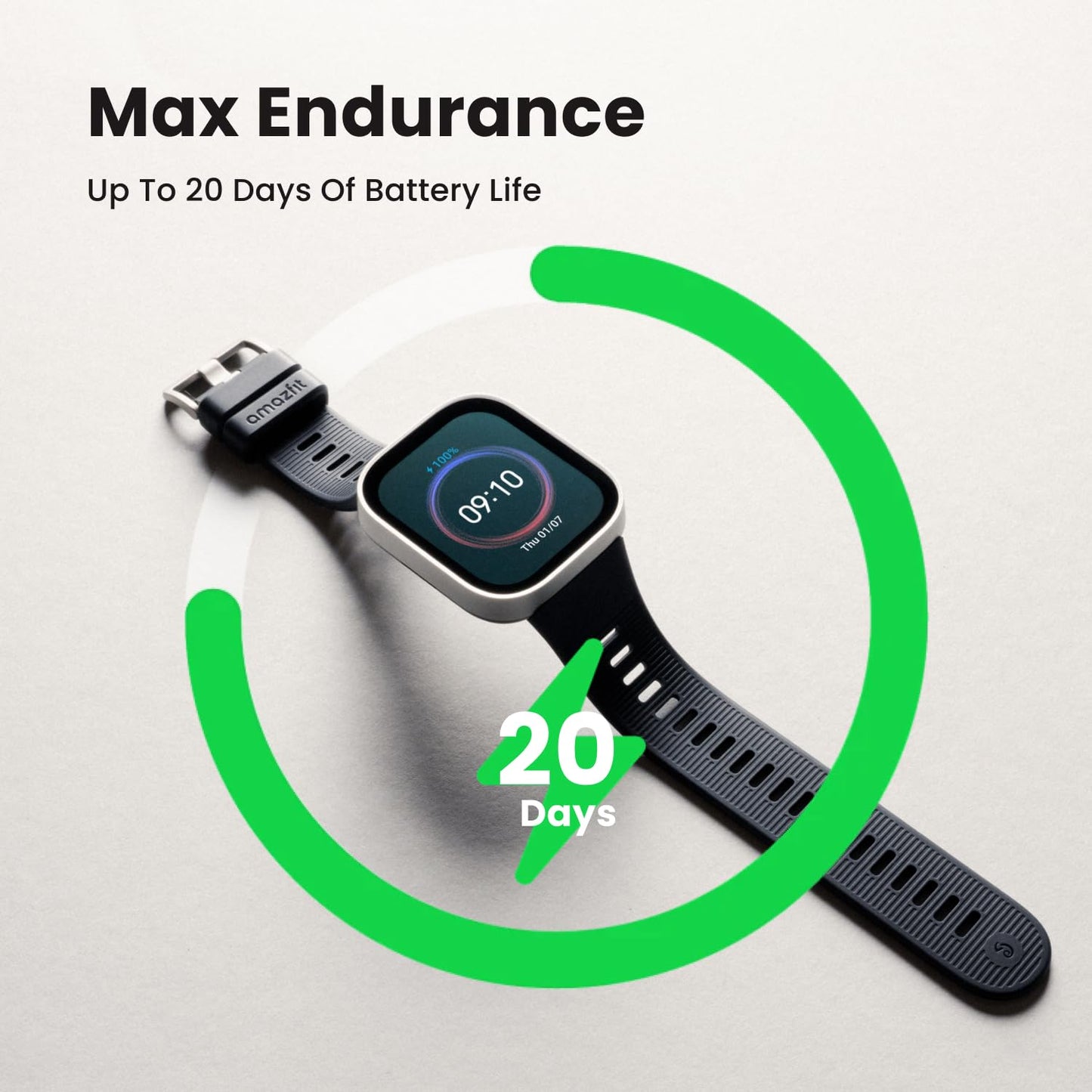 Amazfit Bip 6 Smart Watch 46mm, 14 Day Battery, 1.97" AMOLED Display, GPS & Free Maps, AI, Bluetooth Call & Text, Health, Fitness & Sleep Tracker, 140+ Workout Modes, 5 ATM Water-Resistance, Black