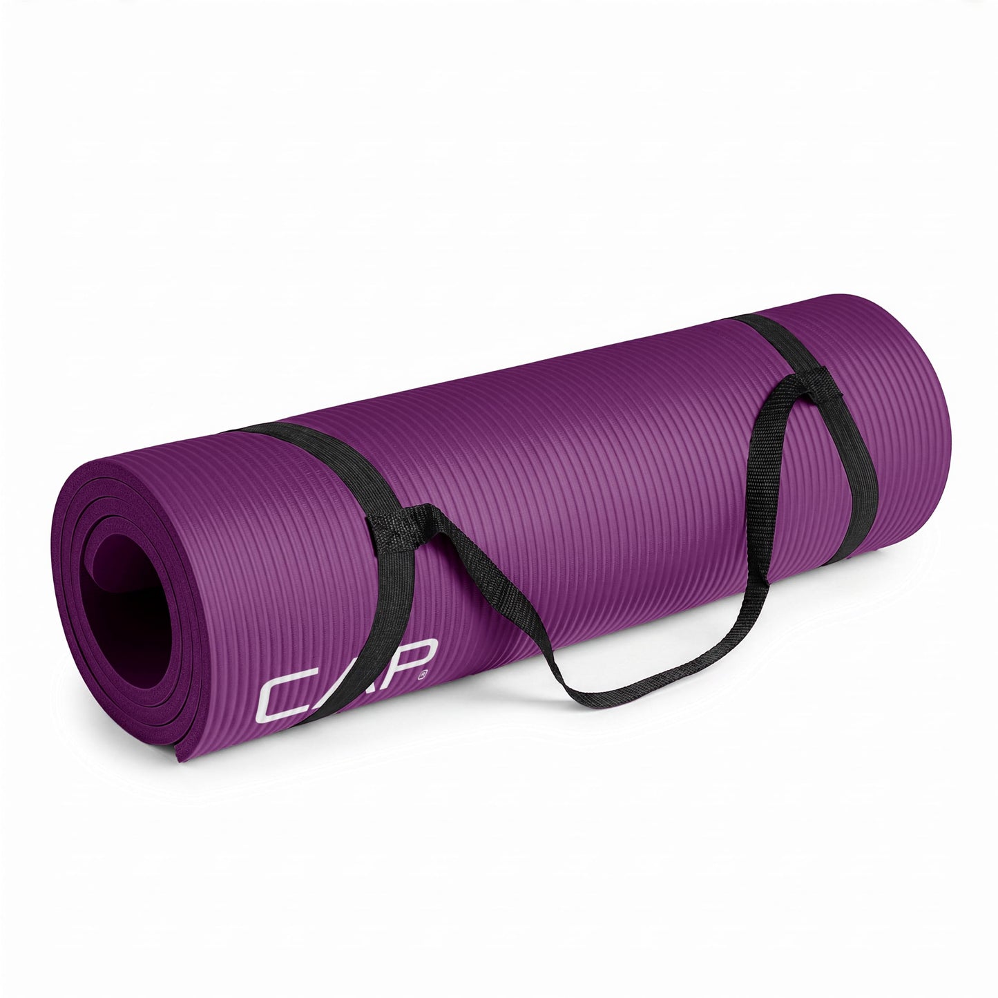 CAP Barbell 1/2-Inch High Density Exercise Yoga Mat with Strap | Multiple Options