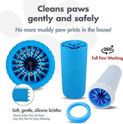 Dexas MudBuster Portable Dog Paw Cleaner - Premium Quality, Blue, Small Size for Pet Supplies and Accessories