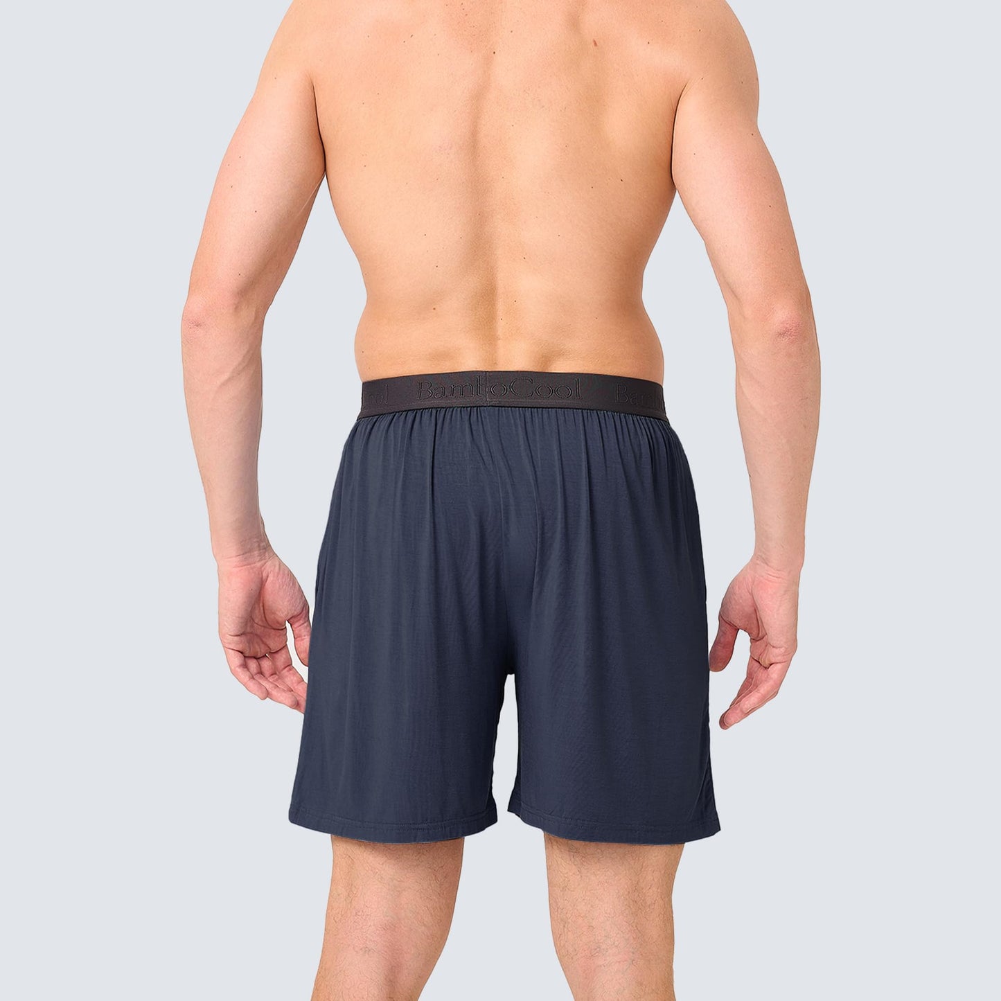 BAMBOO COOL Men's Pajama bottoms Lounge Sleep Shorts Soft Comfortable Breathable Pajamas Shorts with Pockets 2 Pack