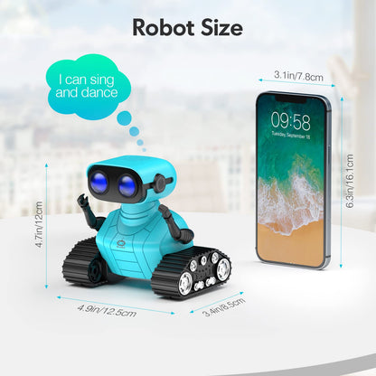 ALLCELE Girls Robot Toy, Rechargeable RC Robot for Kids, Remote Control Toy with Music and LED Eyes, Gift for Children Age 3 Years and Up - Pink
