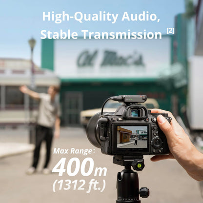 DJI Mic Mini (2 TX + 1 RX), Ultralight, Detail-Rich Audio | Noise Cancelling, Automatic Limiting, Wireless Microphone for Camera/iPhone/Android, Vlog, Streaming, 400m Transmission