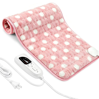 Electric Heating pad with 6 Heat Settings, Auto Shut Off, Dry Electric Heating for Back Neck Knee Arms Legs Shoulder Heat Pads for Christmas Birthday Father Mother's Day (24"X12", Gray Green)