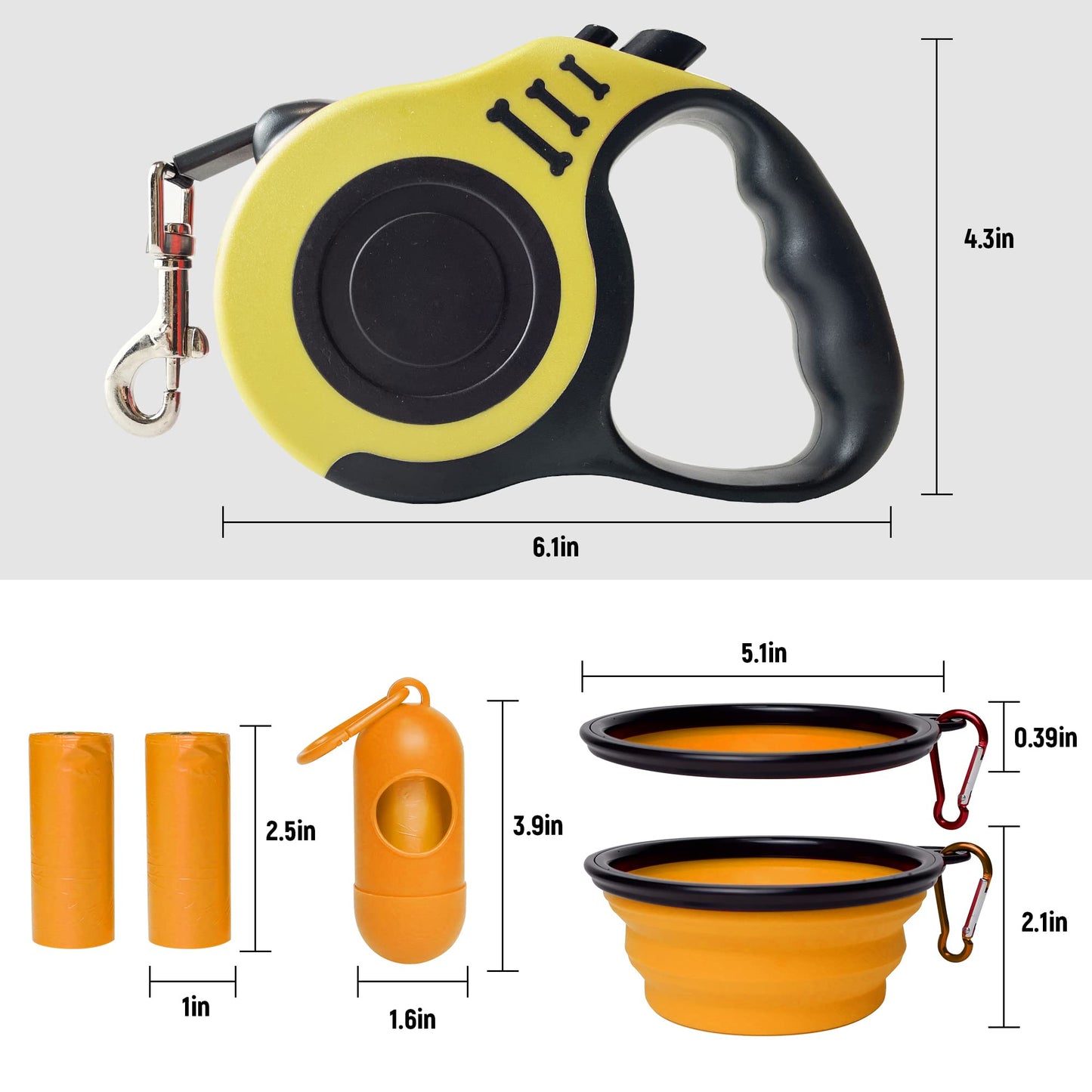 Retractable Dog Leash Automatic Telescopic Tractor Dog Tape, Pet Tape 10/16 FT Durable and Convenient, with Non-Slip Handle, Suitable for Small and Medium-Sized Dogs