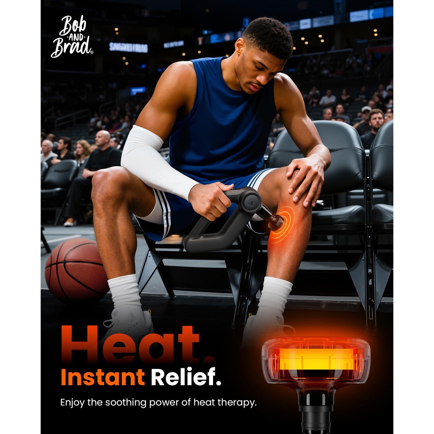 BOB AND BRAD D5 Pro Plus Handheld Massage Gun with Heat, FSA-HSA Eligible Deep Tissue Percussion Massage Gun, Powerful Muscle Massager for Athletes Fitness Workout & Daily Recovery, Birthday Gift