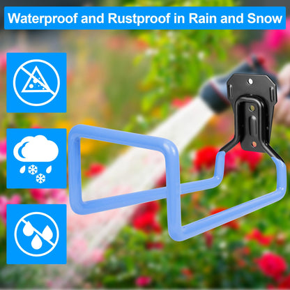 PeoMev Metal Garden Hose Holder - Heavy Duty Hose Hanger Wall Mounted Water Hose Holder for Outside Yard, Sturdy Hose Reel Hose Hooks for Water Hose, Extension Cords