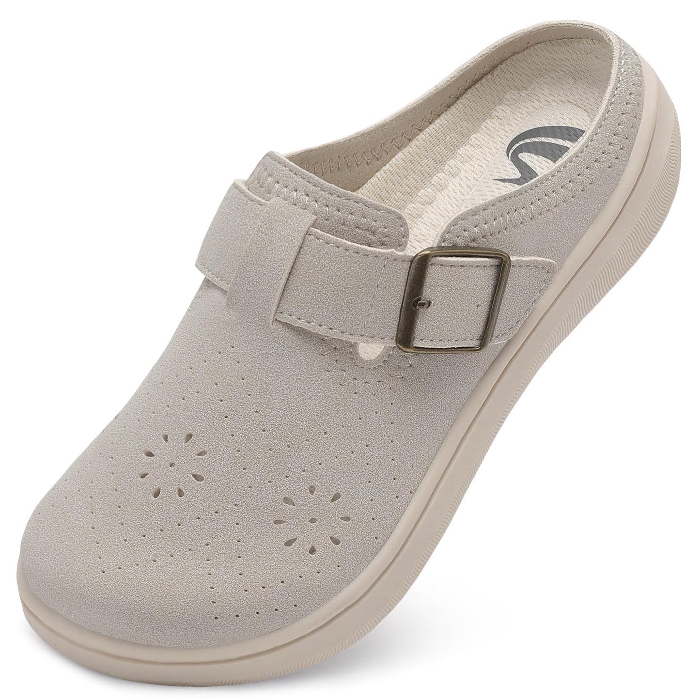Spesoul Clogs for Women Wide Width Slip On Mules Slide On Potato Shoes Diabetic Slippers Closed Toe Zero Drop for Swollen Feet Summer Indoor Outdoor