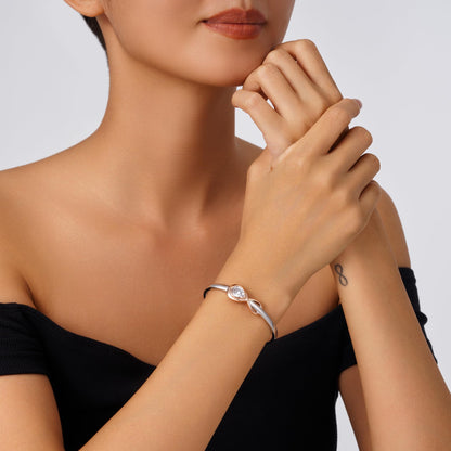Infinity Bracelets for Women Two-tone 18K Gold Plated Adjustable Minimalist Bangle Jewelry Gifts for Mom Perfect for Anniversary Mother's Day Christmas Valentine's Day