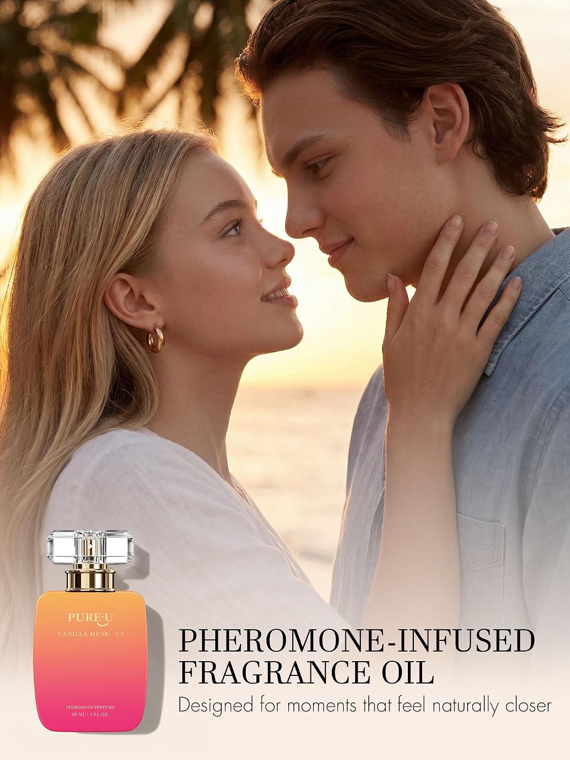 Pheromone Perfume for Women - Long Lasting Saffron Amber & Cedarwood Sophisticated Scent, Luxury Concentrated Extrait de Parfum Spray Oil, Portable Size Signature Scent, 1 fl oz (30ML