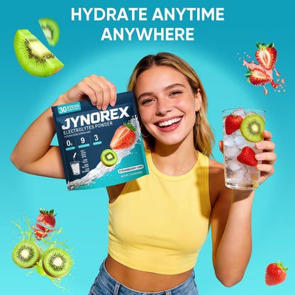 Electrolytes Powder Packets Sugar Free, 30 Sticks High Sodium Hydration Packets, Electrolyte Drink Mix with Lemon Lime Watermelon Peach Berry Kiwi Tropical Punch Lychee Cranberry, 10.5OZ