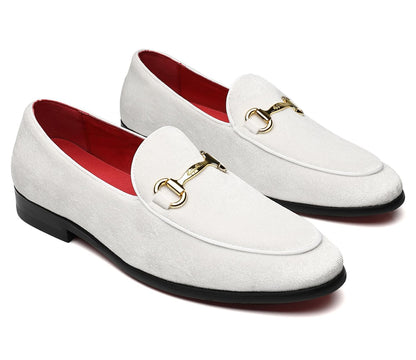 Men's Velvet Loafers Wedding Party Prom Homecoming Shoes