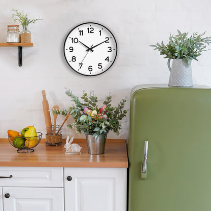 Roymnie Wall Clock Green, Silent Wall Clocks Battery Operated 8 Inch-Modern Non Ticking Analog Clock Decorative for Kitchen Office Bathroom Bedroom(Gold)