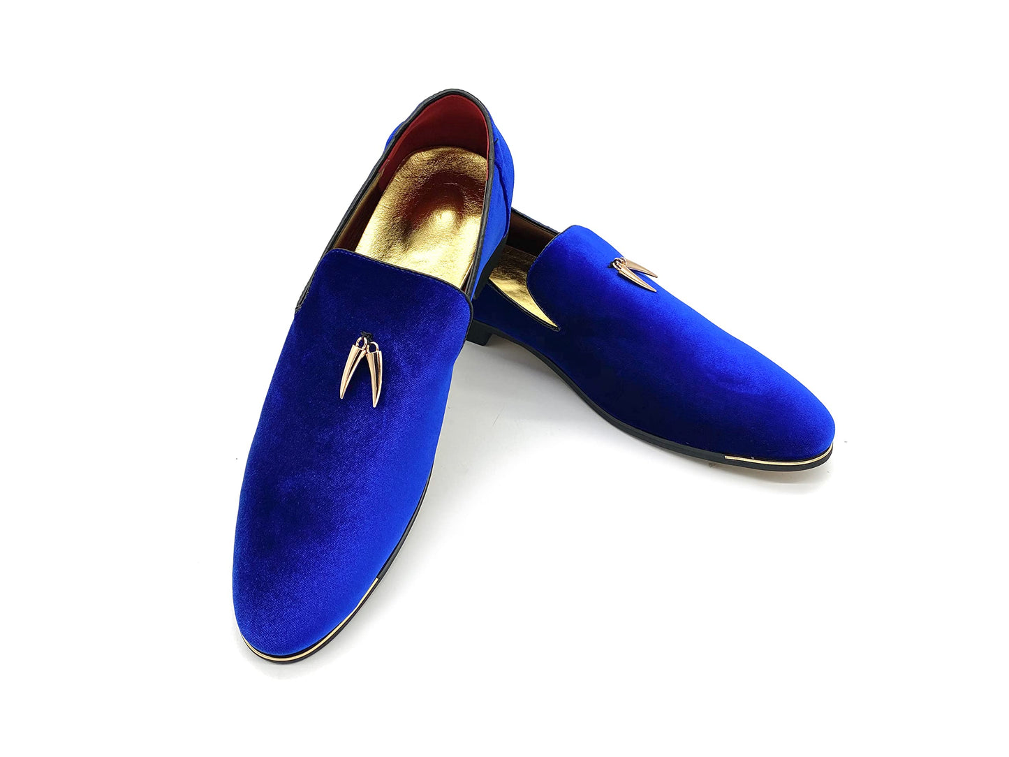 MHB Men's Multiple Colors Velvet Loafer Slip-on Tuxedo Dress Shoes Glitter Suede Smoking Slipper