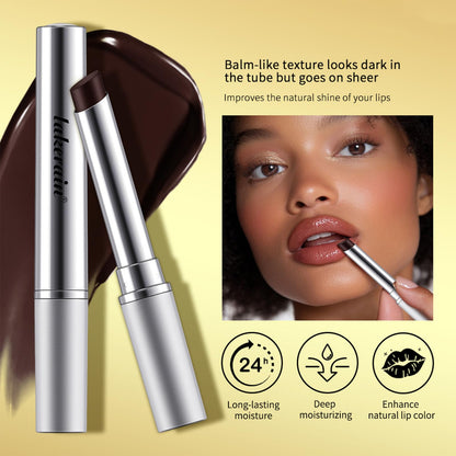 Honey Lipstick Tinted Lip Balm - Sheer Hydrating Lipstick for All Skin Tones - Moisturizing Lip Color, Nourishing Lip Balm with a Hint of Natural Black Cherry Tint