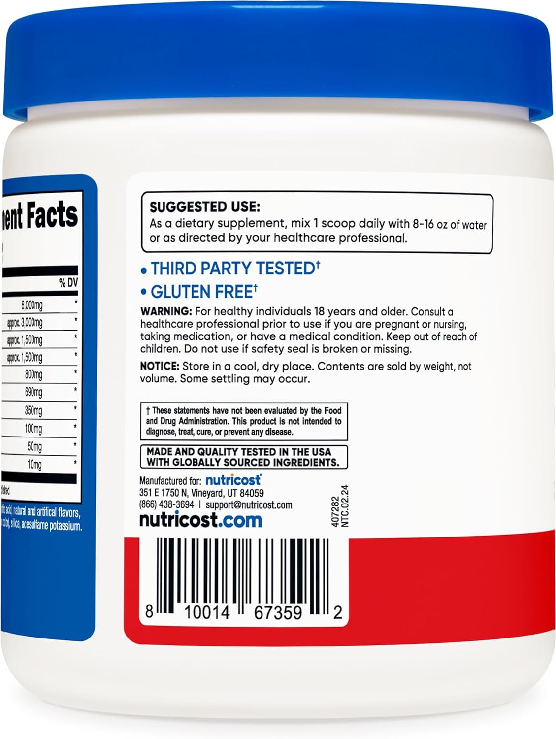 Nutricost EAA Powder 30 Servings (Fruit Punch) - Essential Amino Acids - Non-GMO, Gluten Free, Vegetarian Friendly (Pack of 2)