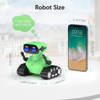ALLCELE Girls Robot Toy, Rechargeable RC Robot for Kids, Remote Control Toy with Music and LED Eyes, Gift for Children Age 3 Years and Up - Pink
