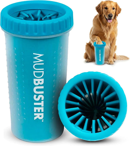 Dexas MudBuster Portable Dog Paw Cleaner - Premium Quality, Blue, Small Size for Pet Supplies and Accessories