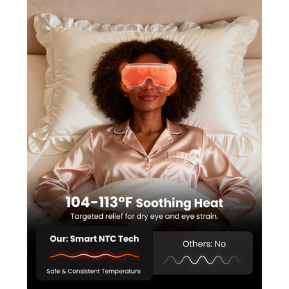 BOB AND BRAD Eye Massager with Heat FSA Eligible HSA, Birthday Gifts for Women Men Mom EyeOasis 2 Heated Eye Mask for Migraines with Music, Smart Migraine Massager for Dry Eyes Relief & Improve Sleep