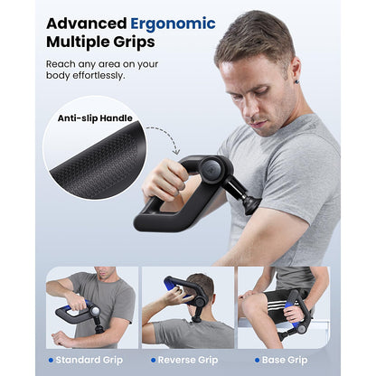 BOB AND BRAD D5 Pro Plus Handheld Massage Gun with Heat, FSA-HSA Eligible Deep Tissue Percussion Massage Gun, Powerful Muscle Massager for Athletes Fitness Workout & Daily Recovery, Birthday Gift