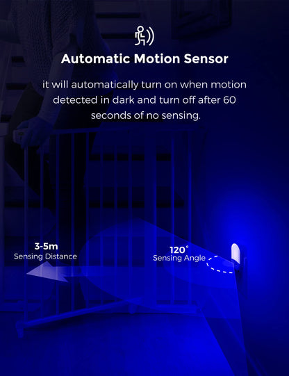 L LOHAS LED Motion Sensor Night Light, 2Pack, Motion Activated Night Light, Night Lights Plug into Wall Motion Sensor, 3000K Warm White, Adjustable Brightness 30/60LM, for Kids Adults Bathroom Bedroom