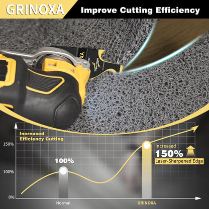4PCS Hook Knife Oscillating Multitool Blades,Triple-Edge Push Pull Scraper Oscillating Multi Tool for Roofing Shingles,PVC Floor,Carpet,Cardboard Cutting Fit DeWalt, Milwaukee,Ryobi,Fein,Rockwell
