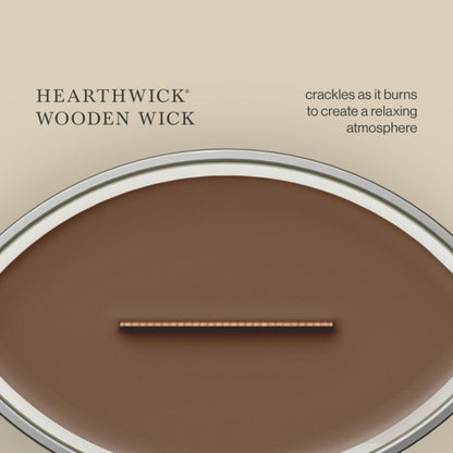 WoodWick Large Hourglass Fireside Candle, Premium Soy Blend Wax, Crackles as it burns, Perfect for Gifting, 21oz