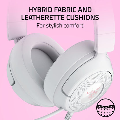Razer Kraken Kitty V3 X Wired Gaming Headset: Kitty Ears - HyperClear Cardioid Mic - 40 mm Drivers - 7.1 Surround Sound - Comfy Ear Cushions - Cross-Platform via 3.5mm PC, PS5, Xbox, Switch 2 - Pink