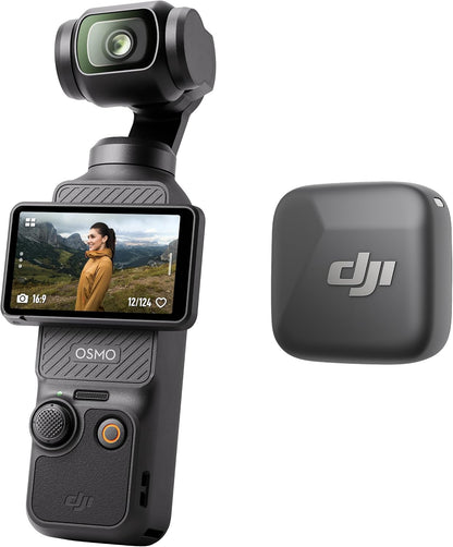 DJI Osmo Pocket 3 Vlog Combo, Vlogging Camera with 1'' CMOS & 4K/120fps for YouTube, Mic Mini Transmitter (Infinity Black)