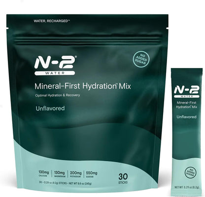 Mineral Hydration Packets – Electrolyte Powder Drink Mix with Calcium, Magnesium, Potassium – No Added Sugar, Natural Ingredients - Variety Pack (12 Packets)