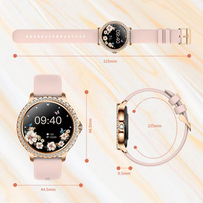 Smart Watch for Women with Diamonds (Answer/Make Call),1.32''Full Screen Smart Watch for Android /iOS,Fitness Tracker with Heart Rate/Blood Oxygen/Sleep Monitor/AI Voice Watches for Women,3 Straps
