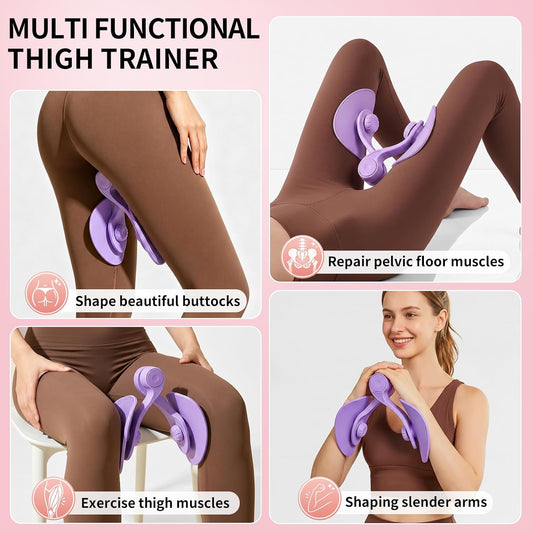 Thigh Master, 360°Adjustable Pelvic Floor Exercise Devices with Ergonomic Design, 45 LBS Kegel Exercise Pelvic Floor Trainer for Woman Man, Inner Thigh Trainer for Home Gym Office