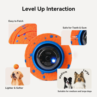 Cheerble Smart Interactive Dog Toy, Wicked Ball AIR, Automatic Moving, Bouncing, and Rotating, E-TPU Material, IPX7 Waterproof Rating, Active Rolling Ball for Puppy, Medium and Large Dogs