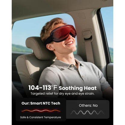 BOB AND BRAD Eye Massager with Heat FSA Eligible HSA, Birthday Gifts for Women Men Mom EyeOasis 2 Heated Eye Mask for Migraines with Music, Smart Migraine Massager for Dry Eyes Relief & Improve Sleep