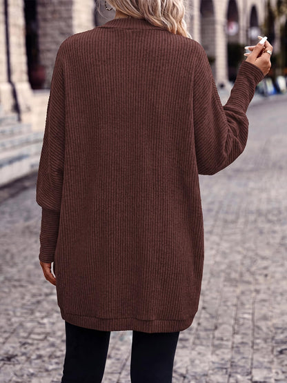 PRETTYGARDEN Batwing Long Sleeve Lightweight Cardigan Sweaters for Women | Casual Open Front Long Cardigans, Loose Fit Soft Ribbed Knit Light Weight Sweater, Fashion Early Fall Clothes, Travel Outfits