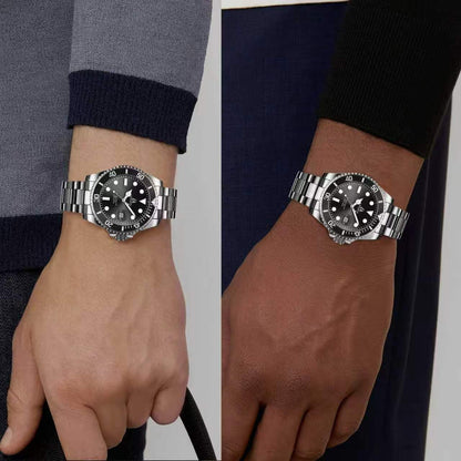 LN LENQIN Mens Watches Stainless Steel Waterproof Analog Quartz Watch for Men with Date Luminous Fashion Wristwatch